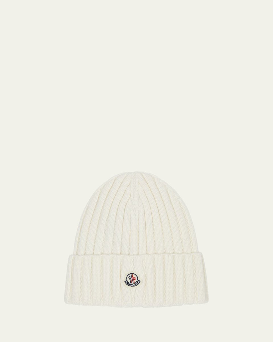 Ribbed Wool Beanie w/ Logo